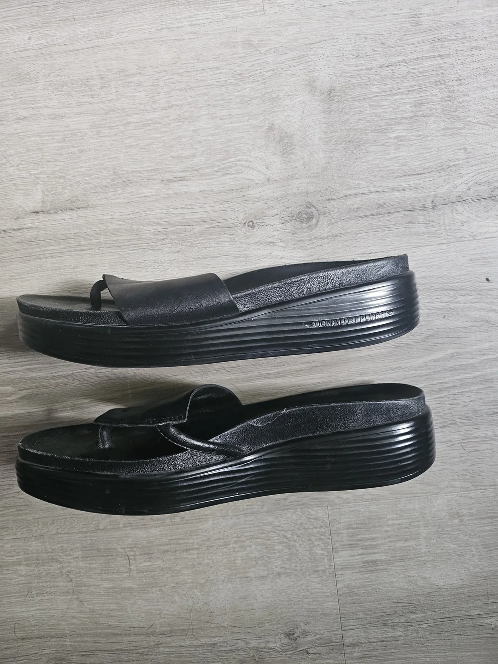 Donald J. Pliner Black Slide Sandals